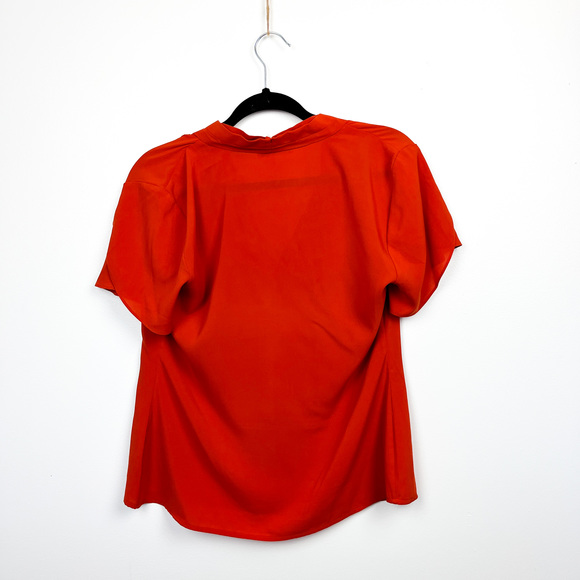 Calvin Klein Short Sleeve Orange Blouse - Picture 9 of 10